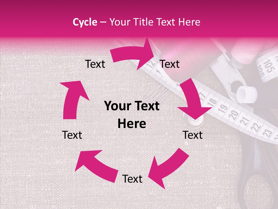 Orange Reel Pile PowerPoint Template