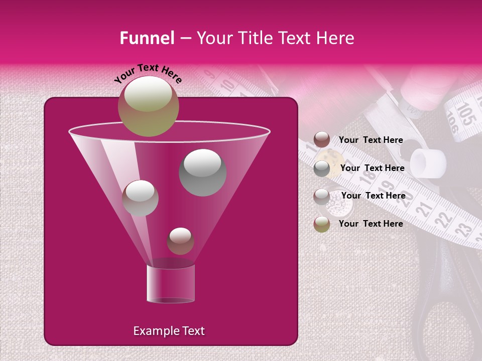 Orange Reel Pile PowerPoint Template