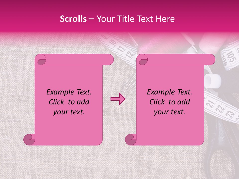 Orange Reel Pile PowerPoint Template