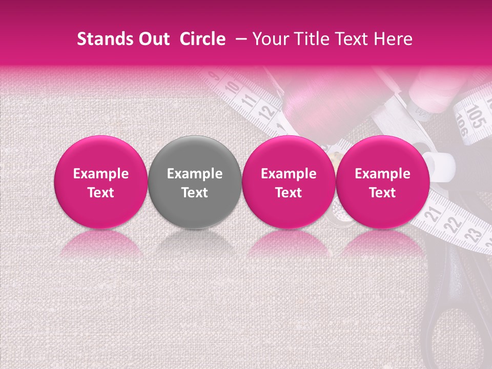 Orange Reel Pile PowerPoint Template