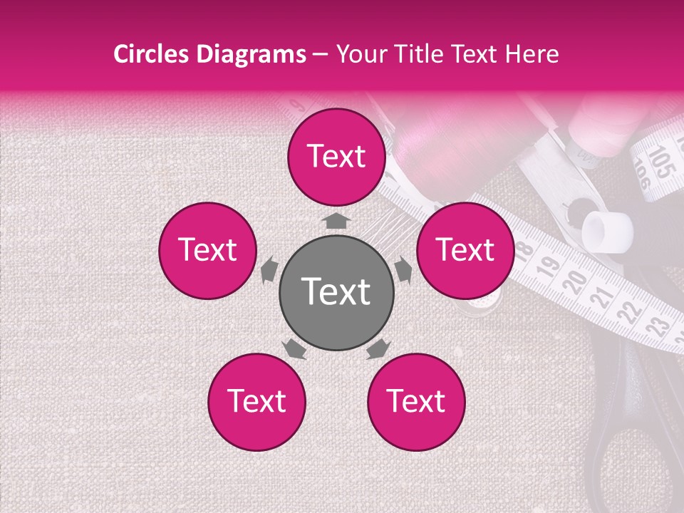 Orange Reel Pile PowerPoint Template