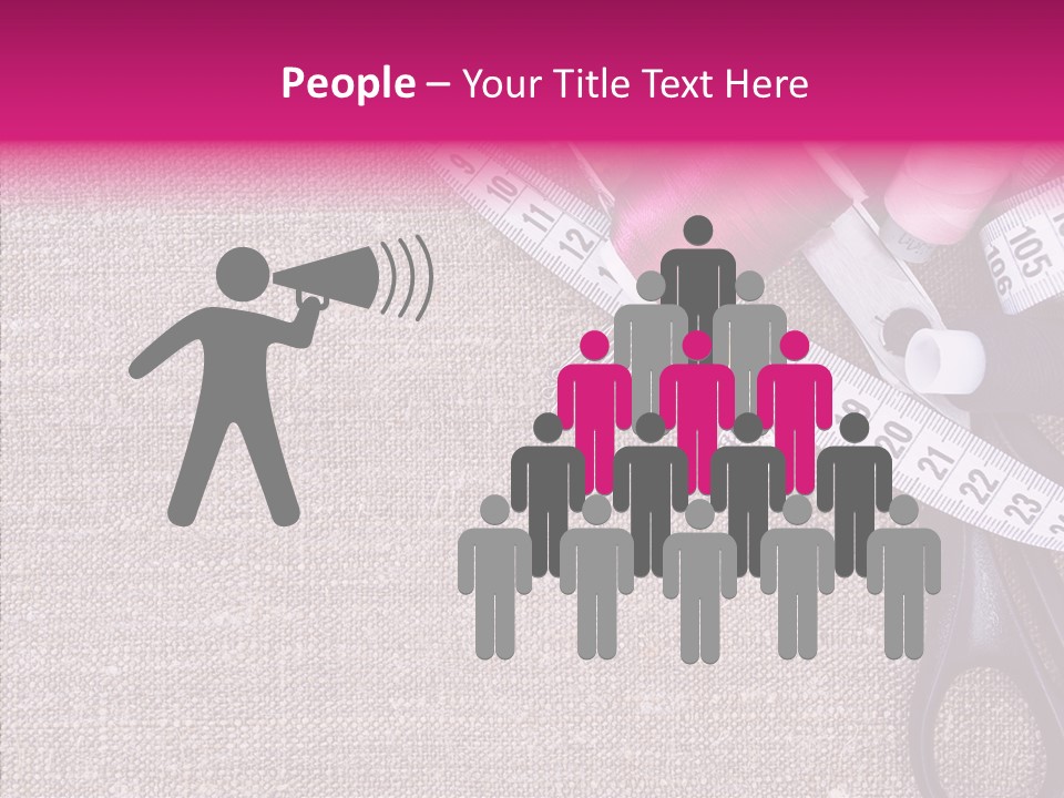 Orange Reel Pile PowerPoint Template