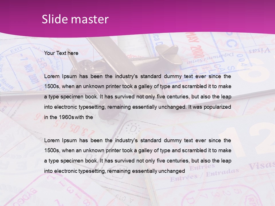 Secure Blue Foreign PowerPoint Template