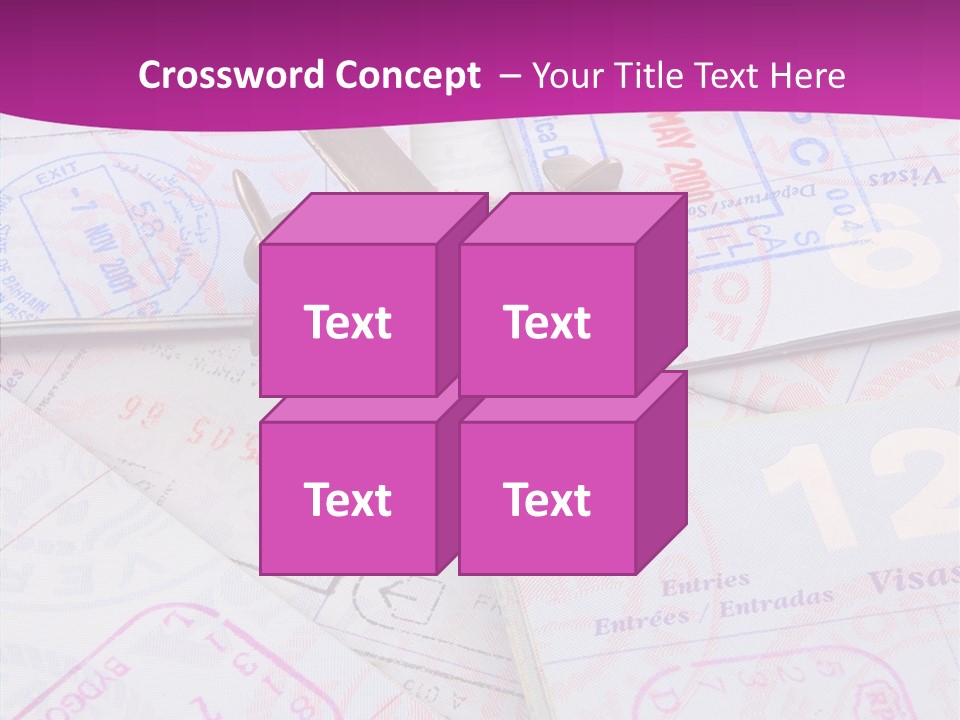 Secure Blue Foreign PowerPoint Template
