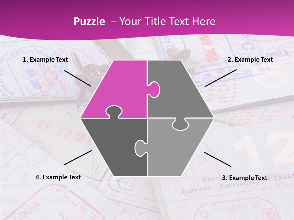 Secure Blue Foreign PowerPoint Template