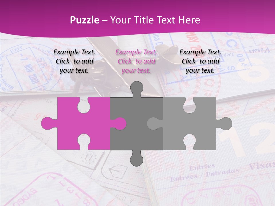 Secure Blue Foreign PowerPoint Template