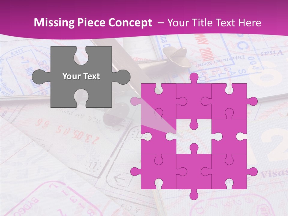 Secure Blue Foreign PowerPoint Template