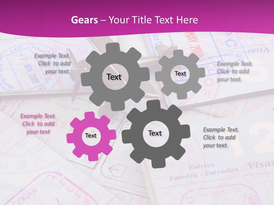 Secure Blue Foreign PowerPoint Template