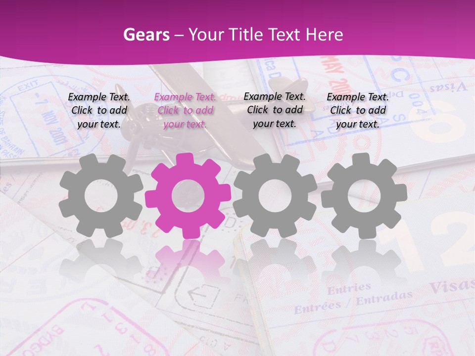 Secure Blue Foreign PowerPoint Template