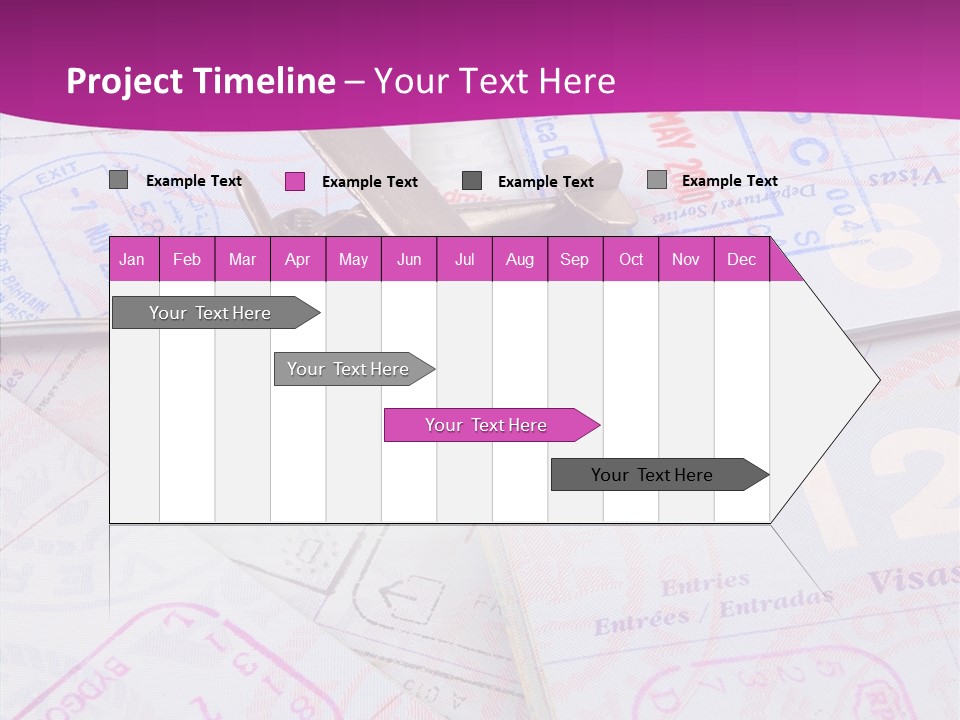 Secure Blue Foreign PowerPoint Template