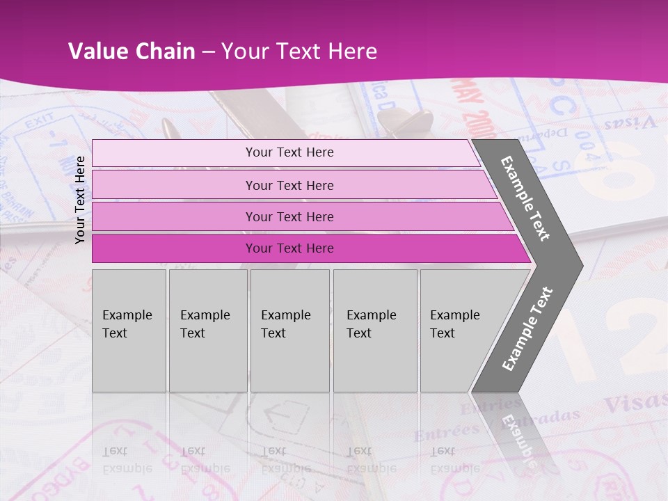 Secure Blue Foreign PowerPoint Template