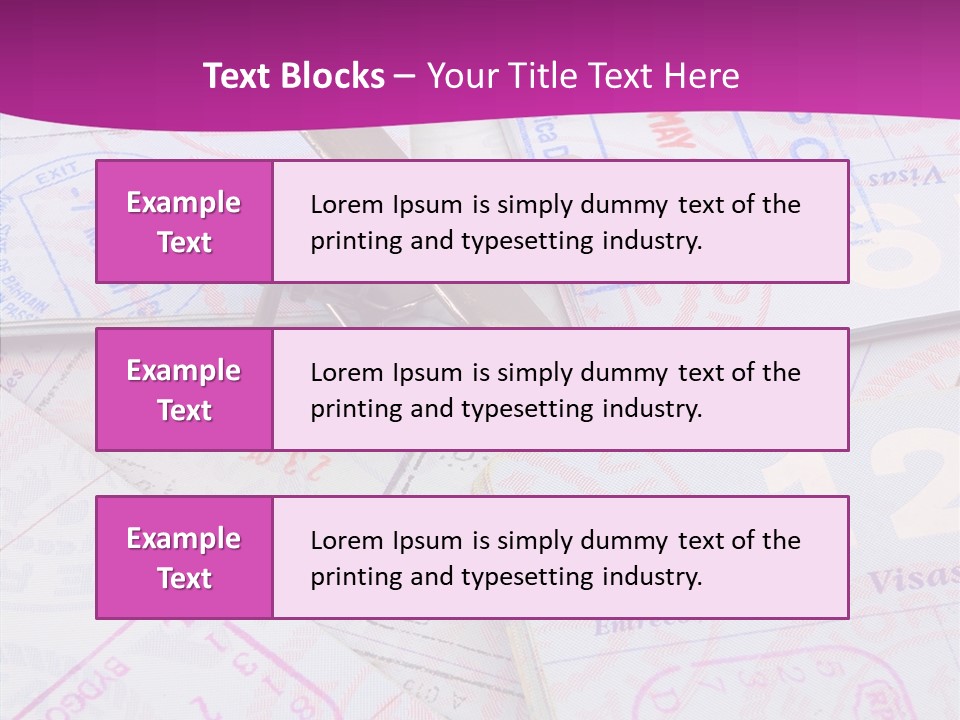 Secure Blue Foreign PowerPoint Template