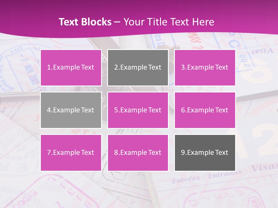 Secure Blue Foreign PowerPoint Template