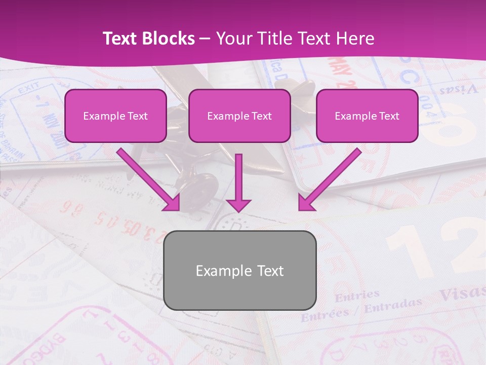 Secure Blue Foreign PowerPoint Template