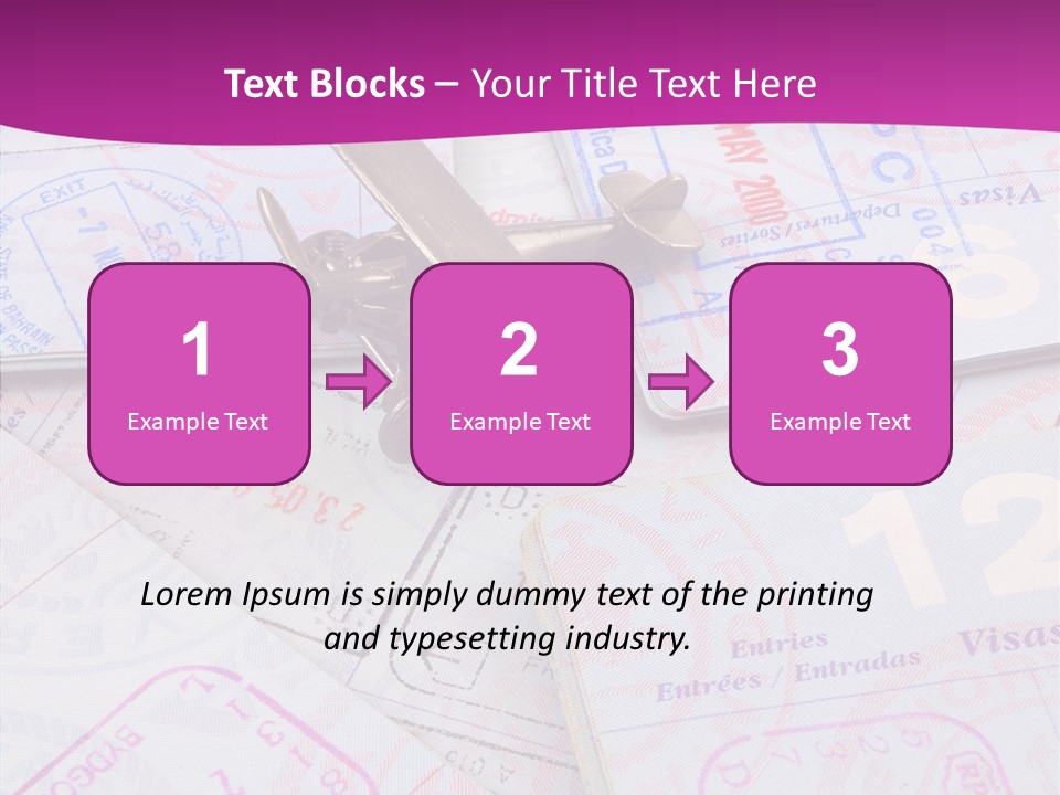 Secure Blue Foreign PowerPoint Template