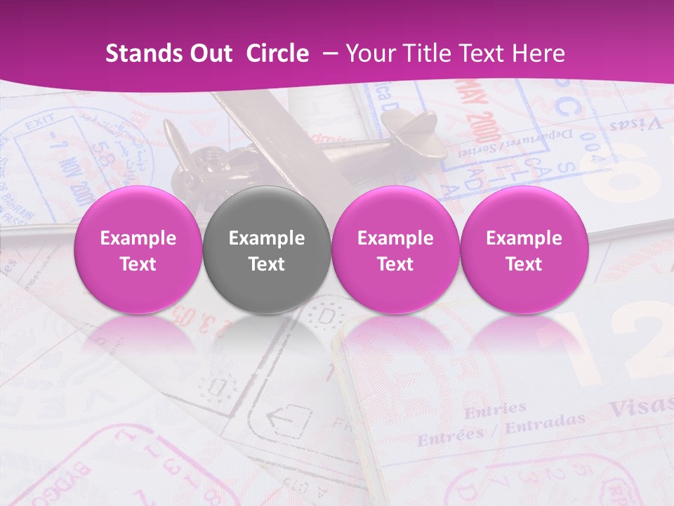 Secure Blue Foreign PowerPoint Template