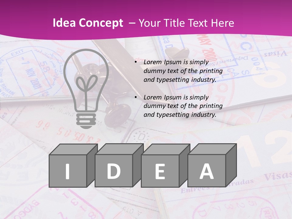 Secure Blue Foreign PowerPoint Template