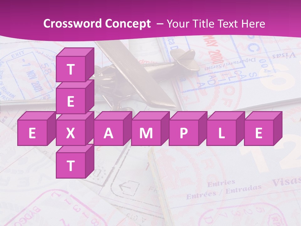 Secure Blue Foreign PowerPoint Template