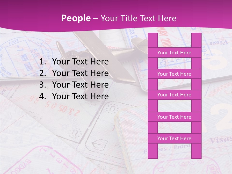 Secure Blue Foreign PowerPoint Template