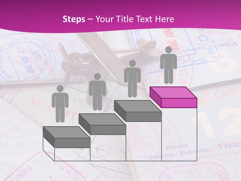Secure Blue Foreign PowerPoint Template
