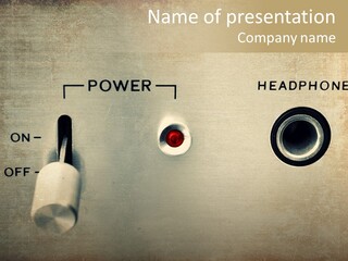 Aluminium Music Amplifier PowerPoint Template