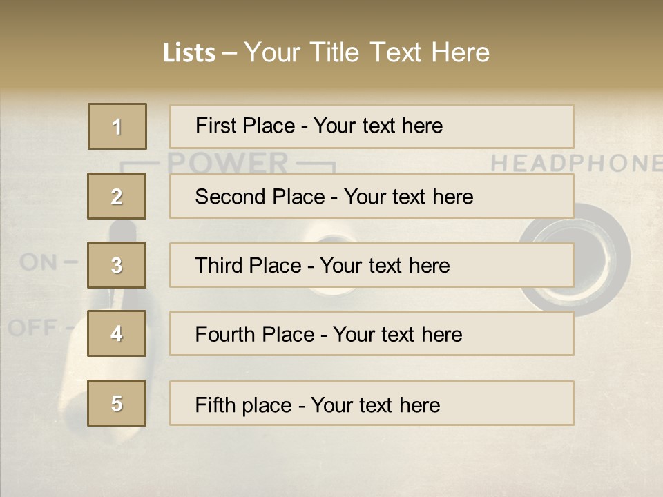 Aluminium Music Amplifier PowerPoint Template