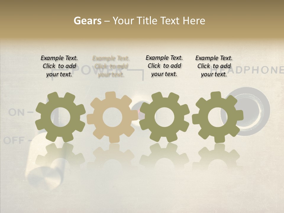 Aluminium Music Amplifier PowerPoint Template