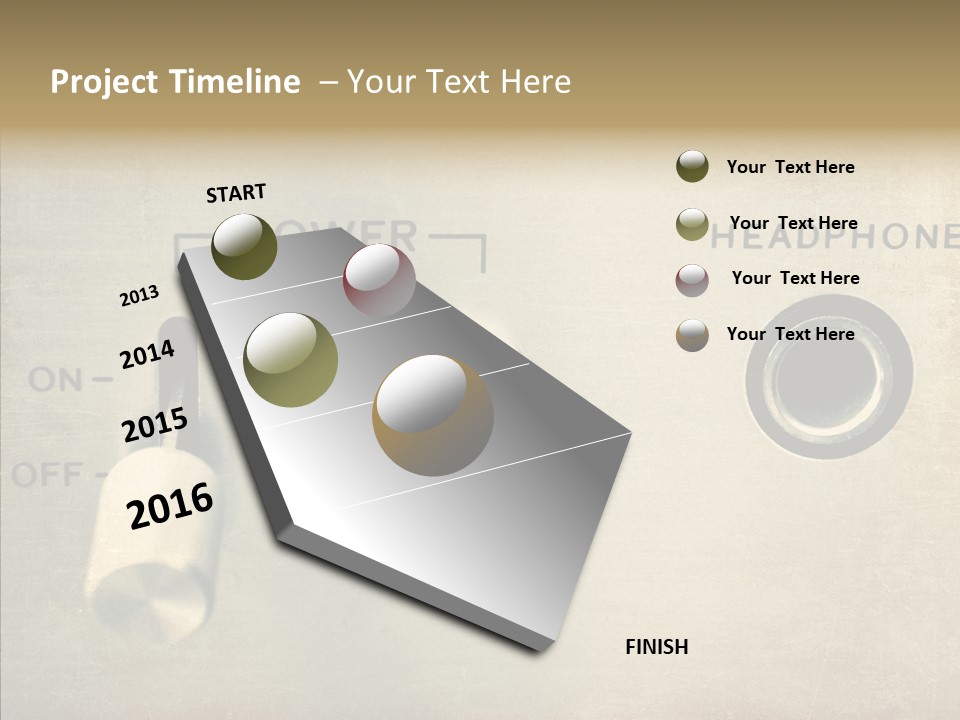Aluminium Music Amplifier PowerPoint Template