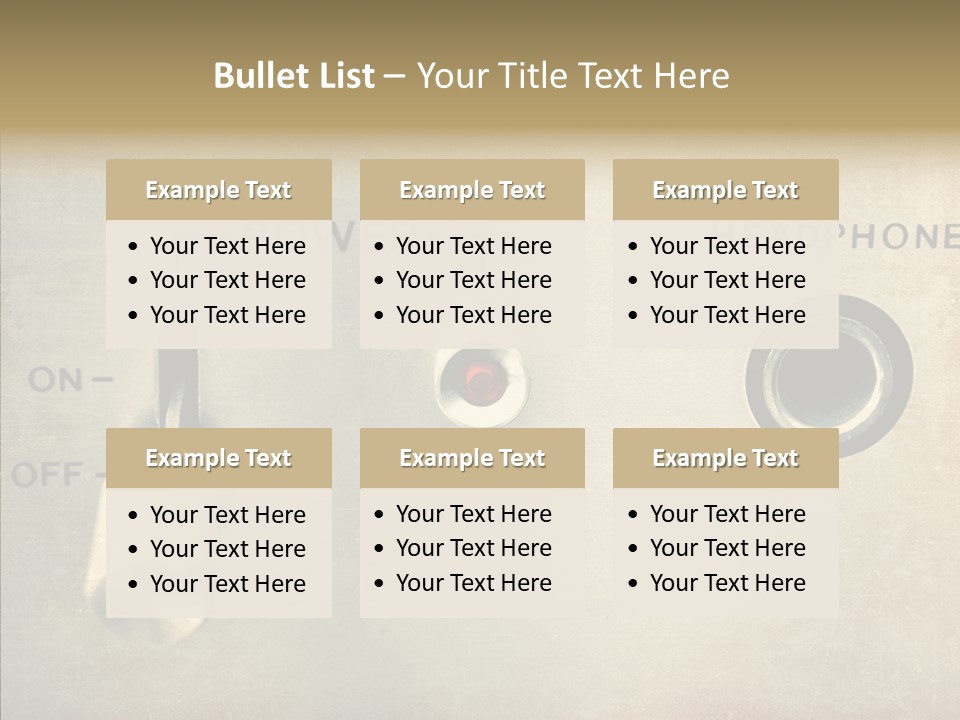 Aluminium Music Amplifier PowerPoint Template