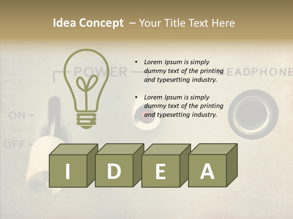 Aluminium Music Amplifier PowerPoint Template