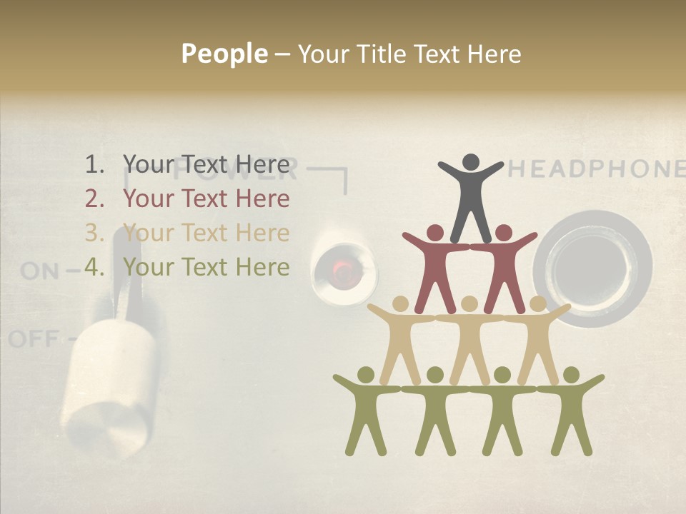 Aluminium Music Amplifier PowerPoint Template