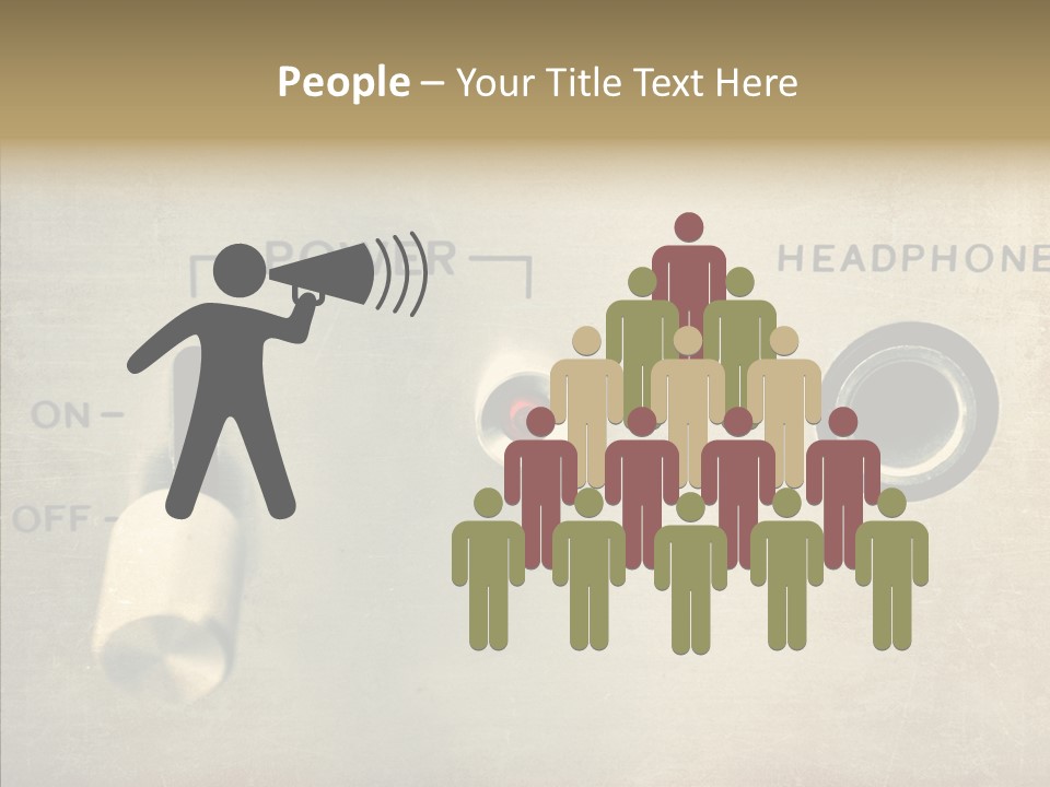 Aluminium Music Amplifier PowerPoint Template