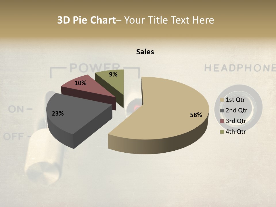 Aluminium Music Amplifier PowerPoint Template