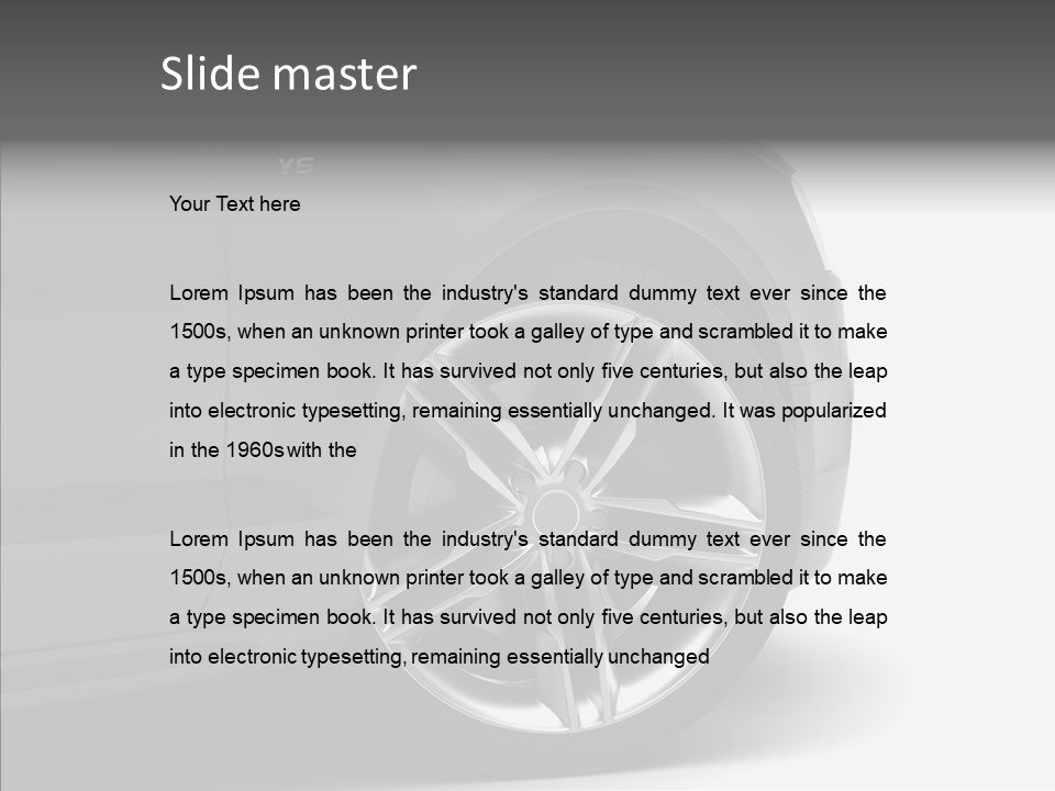 Glance Brake Black PowerPoint Template