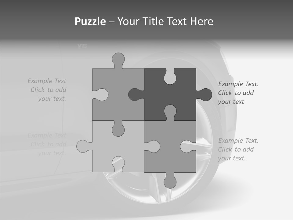 Glance Brake Black PowerPoint Template