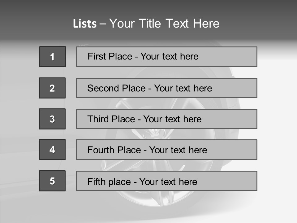 Glance Brake Black PowerPoint Template