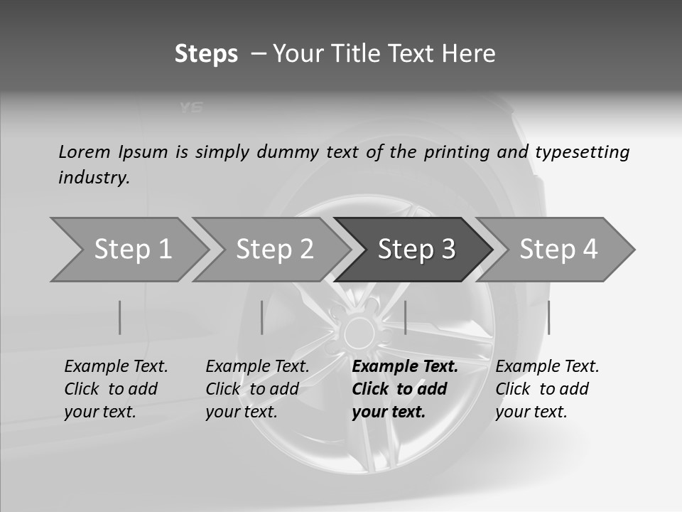 Glance Brake Black PowerPoint Template