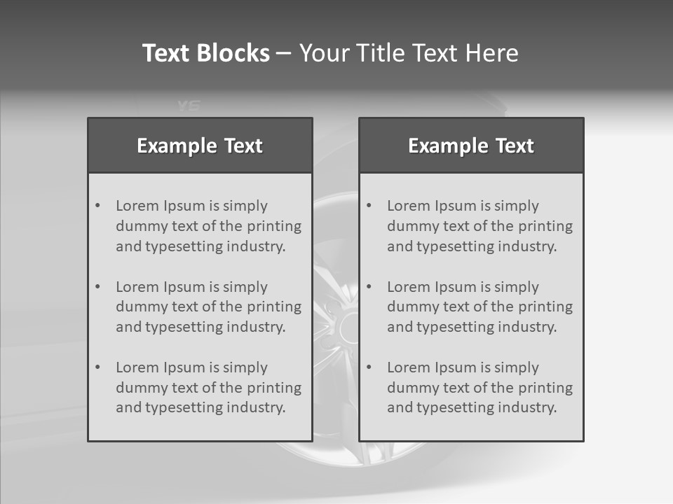 Glance Brake Black PowerPoint Template