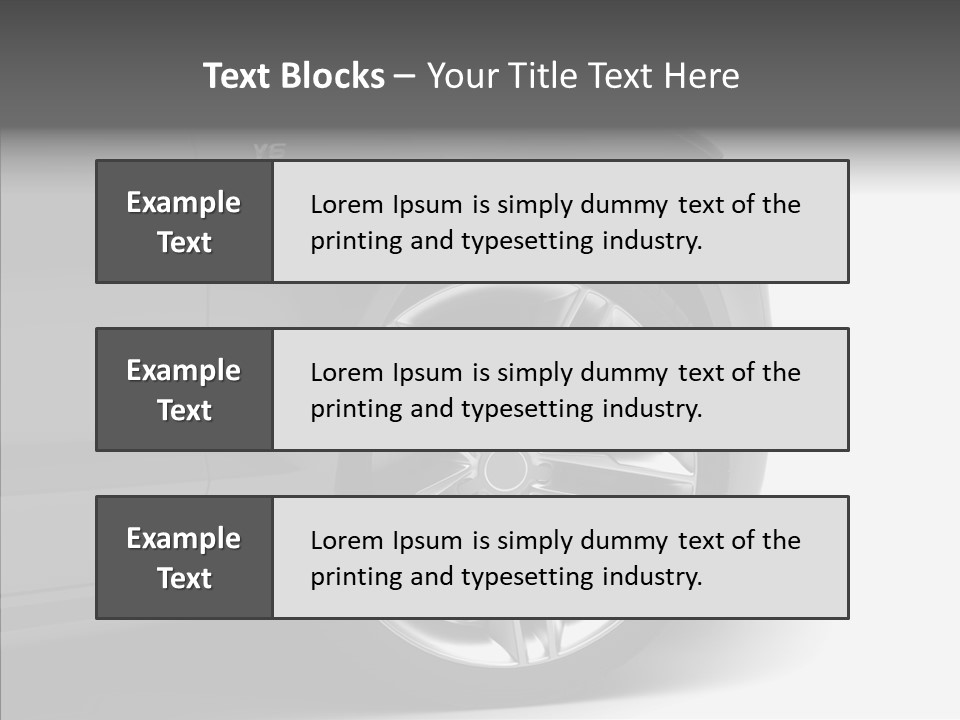 Glance Brake Black PowerPoint Template