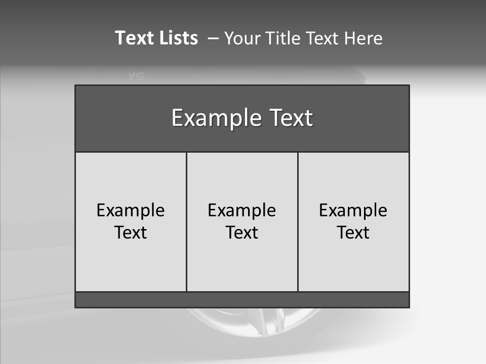 Glance Brake Black PowerPoint Template