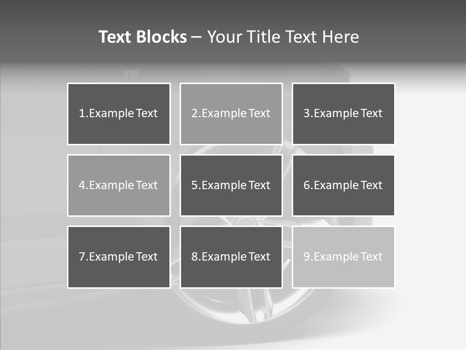 Glance Brake Black PowerPoint Template