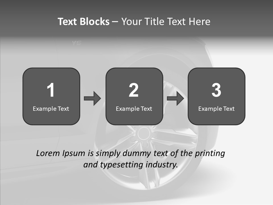 Glance Brake Black PowerPoint Template