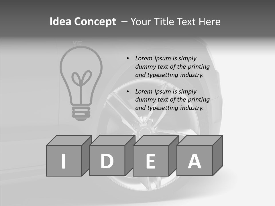 Glance Brake Black PowerPoint Template