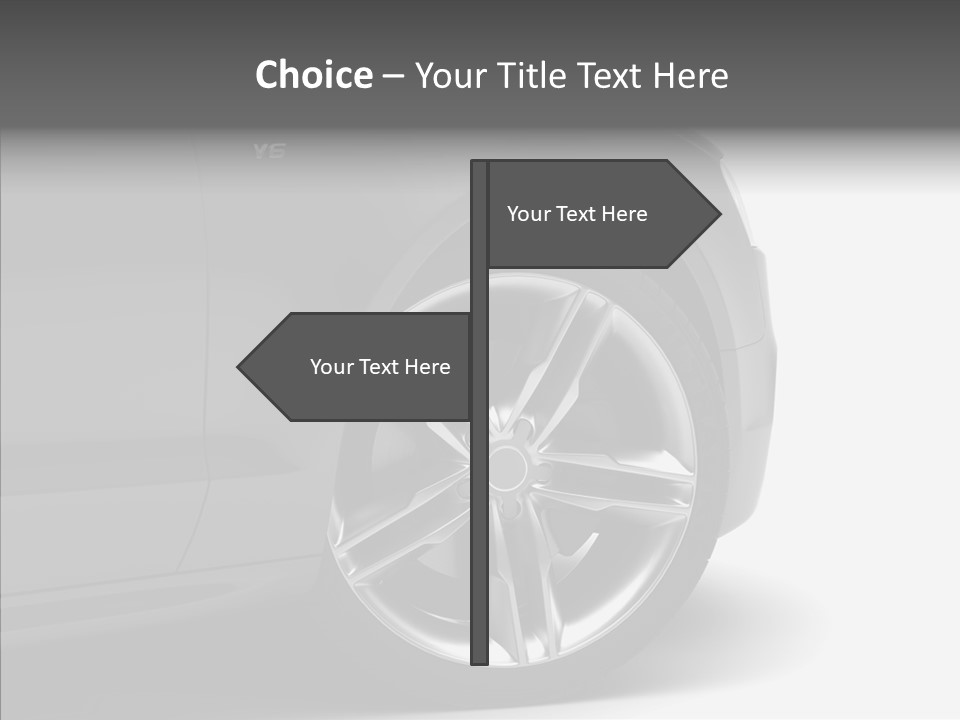 Glance Brake Black PowerPoint Template