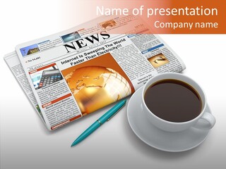 Equipment Newspaper Close Up PowerPoint Template