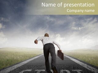 Competition Opportunity Man PowerPoint Template