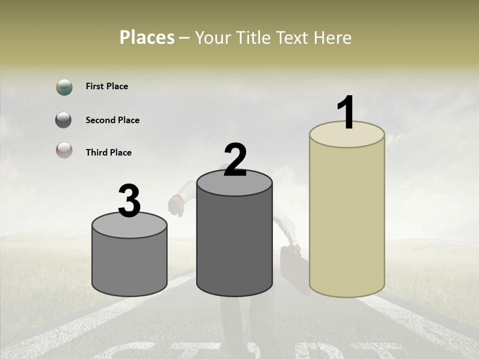 Competition Opportunity Man PowerPoint Template