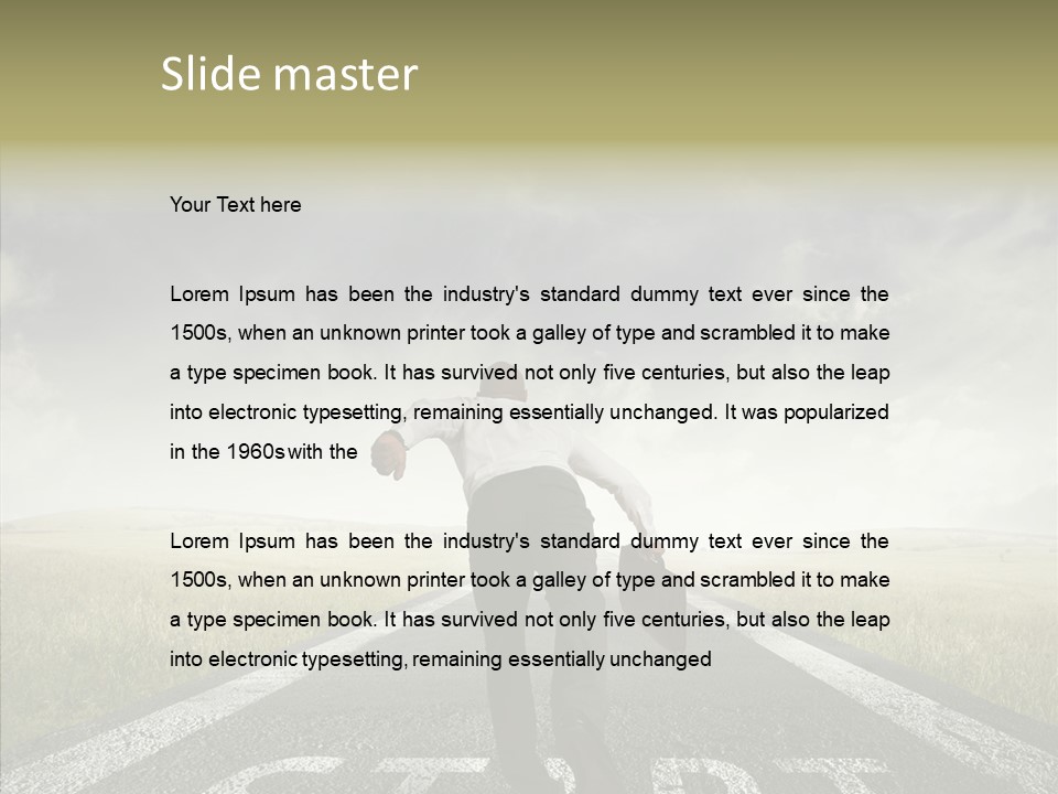 Competition Opportunity Man PowerPoint Template