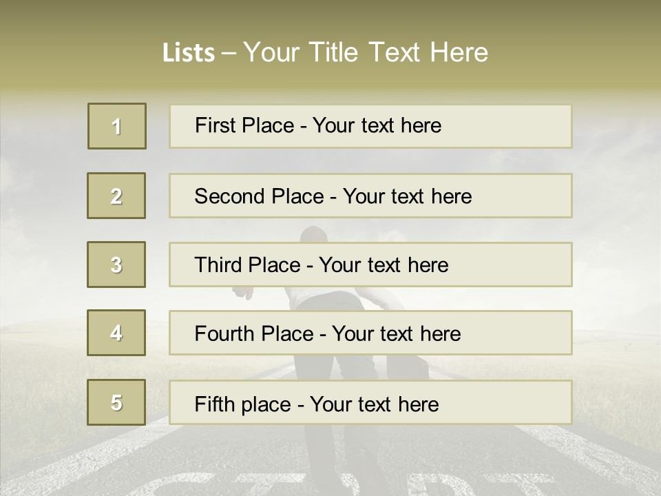 Competition Opportunity Man PowerPoint Template