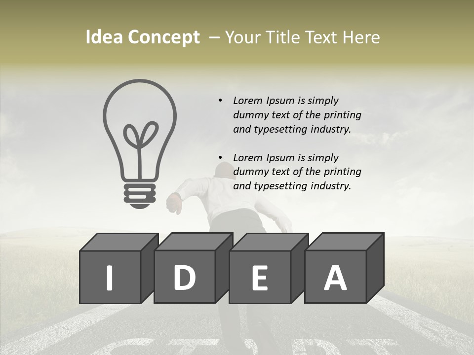 Competition Opportunity Man PowerPoint Template